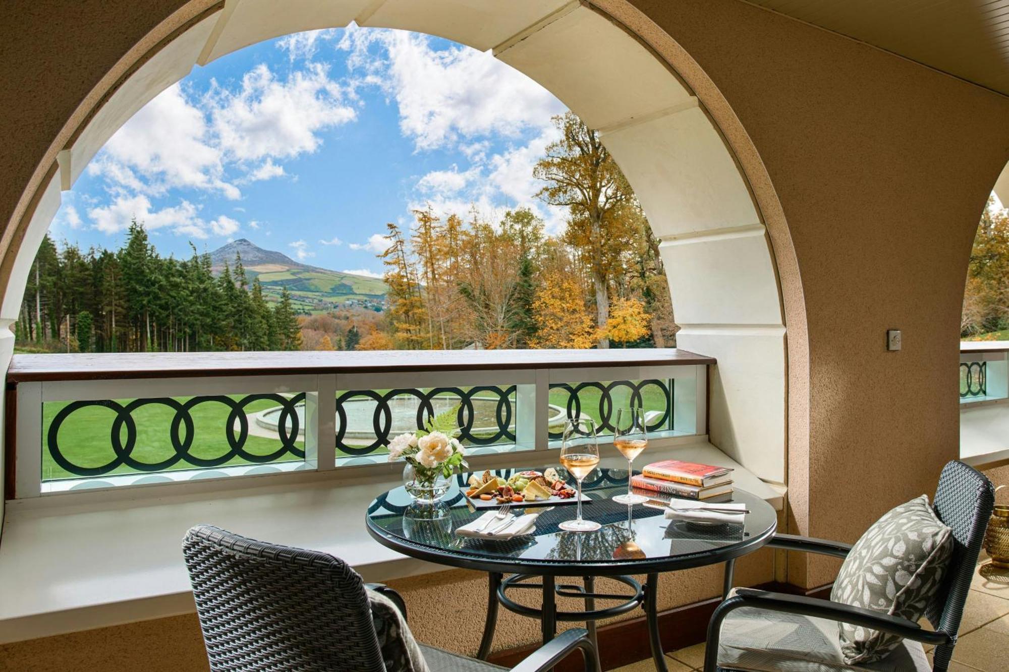 Powerscourt Hotel, Autograph Collection Enniskerry Exteriör bild A view of the golf course from a suite at The Lodge at Sun Valley